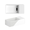 Clou New Flush 3 lave-mains 35x18cm sans trou de robinet en céramique blanc brillant SW106238