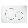 Geberit Sigma01 bedieningsplaat - 2-toets spoeling - ronde knoppen - dualflush - alpien wit 0700518