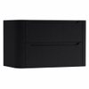 H&R Badmeubelen Juice Meuble sous lavabo - 100x45x50cm - coins arrondis - 2 tiroirs - poignée intégrée - noir mat SW1489105