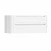 H&R Badmeubelen Juice Meuble sous vasque - 120x45x50cm - angle gauche arrondi - 2 tiroirs - poignée intégrée - Blanc brillant SW1489875