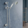 Hotbath Mate glijstangset 60.5cm compleet met douchegarnituur messing verchroomd SW65420 Hotbath Mate glijstangset 60.5cm compleet met douchegarnituur messing verchroomd SW65420