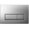 Geberit Delta 51 bedieningplaat met dualflush frontbediening voor toilet 24.6x16.4cm chroom mat SW65819 Geberit Delta 51 bedieningplaat met dualflush frontbediening voor toilet 24.6x16.4cm chroom mat SW65819