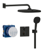 GROHE Precision set de douche encastré - 25x25cm - douchette 2 jets - noir mat SW1126884