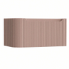 H&R Badmeubelen Juice Wastafelonderkast - 80x45x40cm - linkerhoek afgerond - 3D-front - 1 lade - geïntegreerde greep - strawberry SW1259665