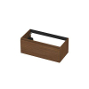 INK Wastafelonderkast - 90x45x35cm - 1 lade - greeploos - met houten keerlijst - MDF - Warm walnoot SW1238907