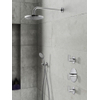 Hotbath Get Together complete thermostatische douche inbouwset Friendo met 2 stopkranen geborsteld nikkel 3 standen wandarm 20cm SW18596 Hotbath Get Together complete thermostatische douche inbouwset Friendo met 2 stopkranen geborsteld nikkel 3 standen wandarm 20cm SW18596