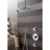 Hotbath Get Together complete thermostatische douche inbouwset Buddy met 2 stopkranen geborsteld nikkel staafmodel handdouche met plafondbuis 15cm diameter douchekop 20cm SW18193 Hotbath Get Together complete thermostatische douche inbouwset Buddy met 2 stopkranen geborsteld nikkel staafmodel handdouche met plafondbuis 15cm diameter douchekop 20cm SW18193
