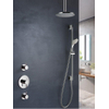 Hotbath Get Together complete thermostatische douche inbouwset Buddy met 2 stopkranen chroom 3 standen handdouche met plafondbuis 15cm diameter douchekop 25cm inclusief glijstang SW18247 Hotbath Get Together complete thermostatische douche inbouwset Buddy met 2 stopkranen chroom 3 standen handdouche met plafondbuis 15cm diameter douchekop 25cm inclusief glijstang SW18247