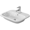 Duravit HappyD 2 inbouwwastafel met overloop met 1 kraangat 60x46cm met wondergliss wit SW54295 Duravit HappyD 2 inbouwwastafel met overloop met 1 kraangat 60x46cm met wondergliss wit SW54295