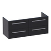 Saniclass Exclusive Line onderkast 119x45.5x50cm hangend met 4 softclose lades 2 sifonuitsparingen MFC Black Wood SW7324 Saniclass Exclusive Line onderkast 119x45.5x50cm hangend met 4 softclose lades 2 sifonuitsparingen MFC Black Wood SW7324