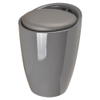 Woodynox badkamerstoel poef 24x50cm grijs WO3400G Woodynox badkamerstoel poef 24x50cm grijs WO3400G