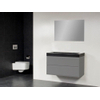 Saniclass New Future Black Spirit badmeubel 100cm 0 kraangaten met spiegel grijs SW68914 Saniclass New Future Black Spirit badmeubel 100cm 0 kraangaten met spiegel grijs SW68914