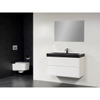 Saniclass New Future Black Spirit badmeubel 100cm 1 kraangat hoogglans wit met spiegel SW68906 Saniclass New Future Black Spirit badmeubel 100cm 1 kraangat hoogglans wit met spiegel SW68906
