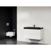 Saniclass New Future Black Spirit badmeubel 100cm 1 kraangat hoogglans wit zonder spiegel SW68905 Saniclass New Future Black Spirit badmeubel 100cm 1 kraangat hoogglans wit zonder spiegel SW68905