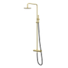 IVY Concord ensemble de douche pluie apparent – douche de tête medium Ø 30 cm – douchette bâton – barre de douche 89.4 cm – or brossé mat SW1031919