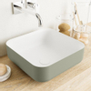 Mondiaz Binx Vasque à poser - 36x36x13cm - carré - à poser - Solid Surface - Armée/Talc SW643498