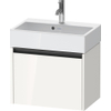 Duravit Ketho.2 Wastafelonderbouwkast - met 1 lade - 58.4x39x44cm - met greep antraciet - hoogglans wit SW772931
