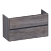 BRAUER Adore Meuble sous-lavabo peu profond - 100x39x55cm - 2 tiroirs softclose - sans poignées - 1 découpe pour siphon - Driftwood SW1198377