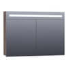 Saniclass 2.0 spiegelkast 100x70x15cm verlichting geintegreerd rechthoek 2 draaideuren Burned Bark MFC SW371628 Saniclass 2.0 spiegelkast 100x70x15cm verlichting geintegreerd rechthoek 2 draaideuren Burned Bark MFC SW371628