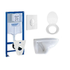 Adema Classic toiletset compleet met inbouwreservoir, softclose zitting en bedieningsplaat wit SW10166