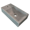 Forzalaqua Venetia fontein 40x22x10cm RECHTHOEK kraangat links Marmer cloudy wit SW67669 Forzalaqua Venetia fontein 40x22x10cm RECHTHOEK kraangat links Marmer cloudy wit SW67669