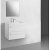 Adema Bella badmeubelset 80x45.5x50cm met overloop met spiegel wit SW20771 Adema Bella badmeubelset 80x45.5x50cm met overloop met spiegel wit SW20771
