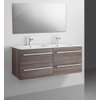 Adema Bella badmeubelset 119x45.5x50cm met overloop met spiegel hout SW20774 Adema Bella badmeubelset 119x45.5x50cm met overloop met spiegel hout SW20774