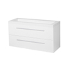 Saniclass XS line badmeubel 100x38cm zonder spiegel 0 kraangaten wit SW18123 Saniclass XS line badmeubel 100x38cm zonder spiegel 0 kraangaten wit SW18123