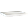 Wiesbaden Flag lavabo simple avec 2 trous de robinet 100x36x4 cm en marbre synthétique brillant blanc SW62810