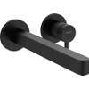 Hansgrohe Finoris 1 greeps wastafelkraan - inbouw - voorsprong 228 mm - met afvoerplug - mat zwart SW651252