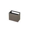 INK Wastafelonderkast - 80x45x65cm - 2 lades - push to open - met rechte opdekfronten - MDF lak - Mat taupe SW352519