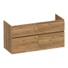 BRAUER Delight meuble sous-lavabo - 120x46x60cm - 4 tiroirs à fermeture douce - sans poignée - 2 découpes pour siphon - Chateau SW1199311