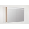Saniclass 2.0 spiegelkast 120x70x15cm 2 deuren met LED verlichting legno calore SW30773 Saniclass 2.0 spiegelkast 120x70x15cm 2 deuren met LED verlichting legno calore SW30773