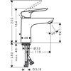 Hansgrohe Logis 1-gats wastafelkraan 100 met waste m. vaste uitloop voorsprong 11.9cm chroom SW454517 Hansgrohe Logis 1-gats wastafelkraan 100 met waste m. vaste uitloop voorsprong 11.9cm chroom SW454517