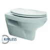 Xellanz Trevi cuvette murale rimless avec abattant WC Ultimo 3.0 softclose et quick release blanc brillant SW72904