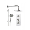 Crosswater Dial doucheset verticaal met glijstangset en hoofddouche chroom SW31026 Crosswater Dial doucheset verticaal met glijstangset en hoofddouche chroom SW31026