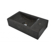Wiesbaden B fontein 40x22cm rechts met 1 kraangat hardsteen zwart SW72931 Wiesbaden B fontein 40x22cm rechts met 1 kraangat hardsteen zwart SW72931