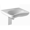 Jika Euroline lavabo pour fauteuil roulant 64x55cm sans trou de robinetterie Blanc GA66634
