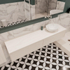 ENSEMBLE DE MEUBLE MONDIAZ LUSH - 180 cm - 2 tiroirs - lavabo BARCO - vasque à droite - 0 trous de robinet - sous-couche SW409687