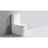 QeramiQ Dely Swirl Toilet sur pied - sans bord de rinçage - système de chasse geberit - abattant slim - blanc brillant SW1441588
