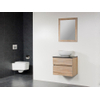 Saniclass Natural Wood Badmeubelset hangend 60cm grey oak met waskom wit 0 kraangaten met spiegel SW17555 Saniclass Natural Wood Badmeubelset hangend 60cm grey oak met waskom wit 0 kraangaten met spiegel SW17555