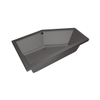 Xenz Society Hoekbad - 160x90x53 - afvoer Midden - Rechts - acryl - antraciet SW103354