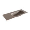 Mondiaz BIG small Smoke solid surface inbouw wastafel 110cm rechts SW428976 Mondiaz BIG small Smoke solid surface inbouw wastafel 110cm rechts SW428976