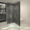 Saniclass Cansano douchecabine kwartrond met 2 draaideuren 80x80x198.5 incl douchebak 3.5cm chroom SW24191 Saniclass Cansano douchecabine kwartrond met 2 draaideuren 80x80x198.5 incl douchebak 3.5cm chroom SW24191