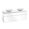 Villeroy & Boch Legato Meuble sous lavabo 55x120x50cm avec 4 tiroirs et éclairage LED blanc glossy GA24008 Villeroy & Boch Legato Meuble sous lavabo 55x120x50cm avec 4 tiroirs et éclairage LED blanc glossy GA24008
