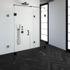 Saniclass Create douchecabine XL 90x140cm profielloos met antikalk en 8mm veiligheidsglas zwart mat SW223706 Saniclass Create douchecabine XL 90x140cm profielloos met antikalk en 8mm veiligheidsglas zwart mat SW223706