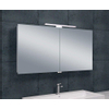 Xellanz Bright armoire de toilette – 120 x 60 x 14 cm – LED directe en haut – avec prise – Aluminium SW75892