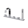 Zucchetti Aguablu Robinet baignoire 5 trous avec plaque de montage chrome SW70300 Zucchetti Aguablu Robinet baignoire 5 trous avec plaque de montage chrome SW70300