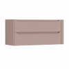 H&R Badmeubelen Juice Meuble sous lavabo - 120x45x50cm - angle droit arrondi - 2 tiroirs - poignée intégrée - strawberry SW1489661