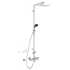 Hansa Hansafit douchesysteem: met badkraan thermostatisch met met koppelingen met hoofddouche 25.7x19.7cm met handdouche 3 standen en doucheslang chroom 0396377 Hansa Hansafit douchesysteem: met badkraan thermostatisch met met koppelingen met hoofddouche 25.7x19.7cm met handdouche 3 standen en doucheslang chroom 0396377